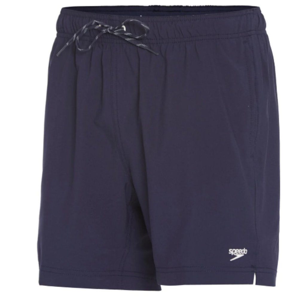 Speedo Men's 16" Solid Swim Trunks Peacoat M - Picture 2 of 7